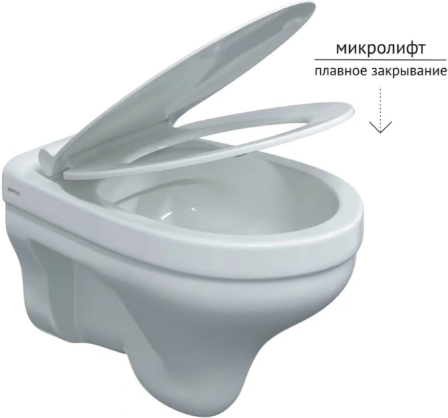 Унитаз подвесной BERGES Albit S безободковый 082147 (детальная фотография), современные, hi-tech