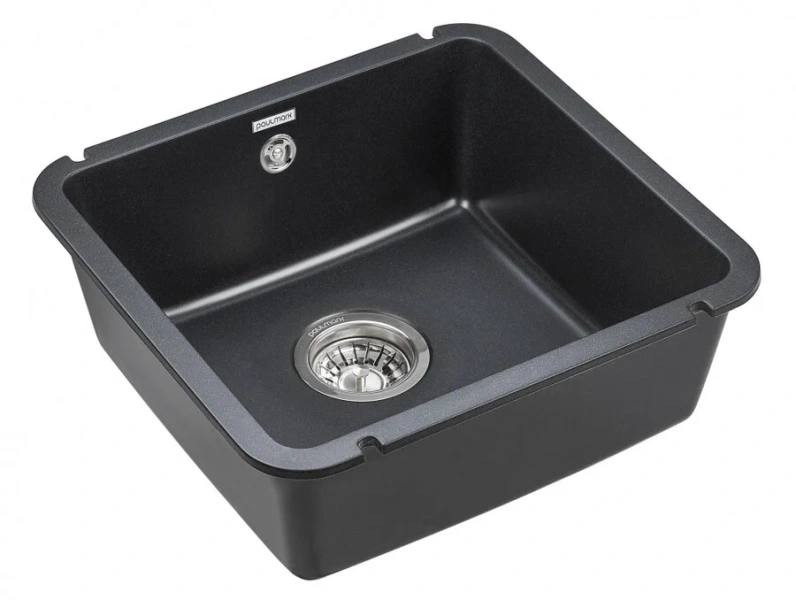 Мойка для кухни Paulmark Unter 45.5 см черный PM204543-BL (детальная фотография), 45x45 см