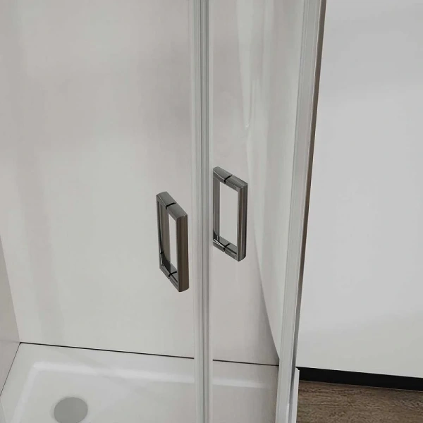 Душевой уголок Vincea City 80х80 см стекло прозрачное VSQ-5CT800CL (детальная фотография), хром