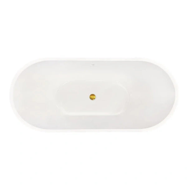 Ванна акриловая Royal Bath Wave RB610100GD, 150 x 73 см, цвет белый (детальная фотография), современныe, hi-tech