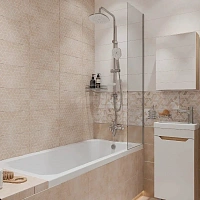 Акриловая ванна Diwo Элиста 170x70 пристенная с каркасом российская белая Щ0000055167/Щ0000048581