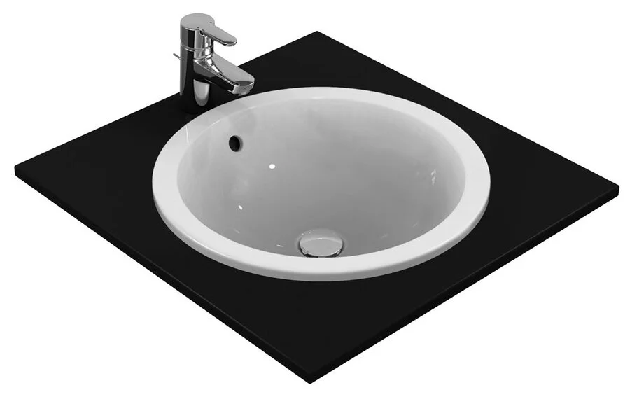 Раковина Ideal Standard Connect 38 см встраиваемая белая E505101 (детальная фотография)