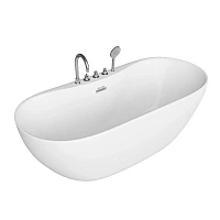 Ванна акриловая Grossman Classic GR-12501-1, со смесителем, 160 x 75 см, белая