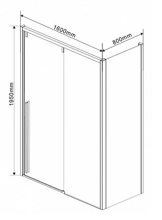 Душевой уголок Vincea Lugano 160x80 см хром VSR-1L8016CL-1 (детальная фотография), прямоугольные