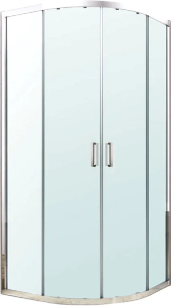 Душевой уголок BERGES Solo 90x90 см профиль хром 061108 (детальная фотография), полукруглые, четверть круга