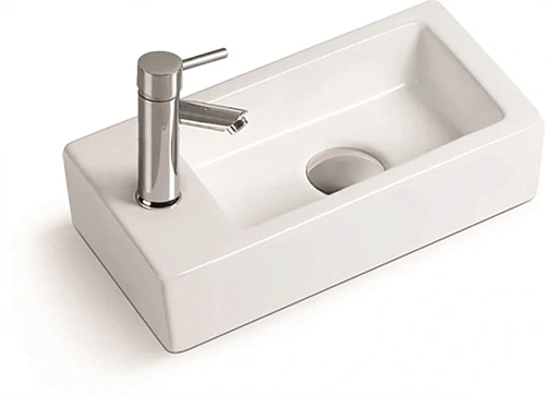 Раковина SantiLine 37 см правосторонняя белая - фото 2