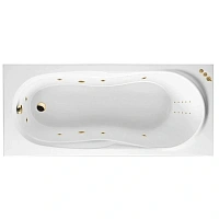 Ванна гидромассажная Excellent Sekwana Smart Nano 170 x 75 см, цвет белый/золото, WAEX.SEK17.SMARTNANO.GL