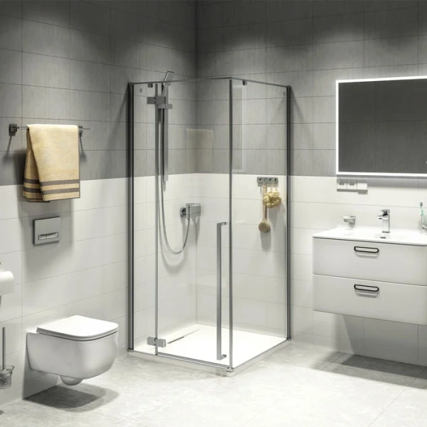 Душевой уголок IDDIS Slide SLI6 90х90 см угловой (детальная фотография), квадратные