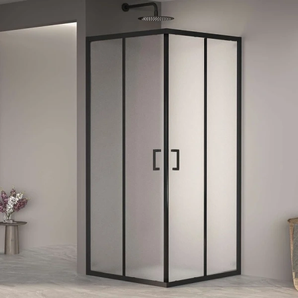 Душевой уголок RGW Passage PA-030B 90x90 см профиль черный, стекло матовое 3508103099-24 (детальная фотография)