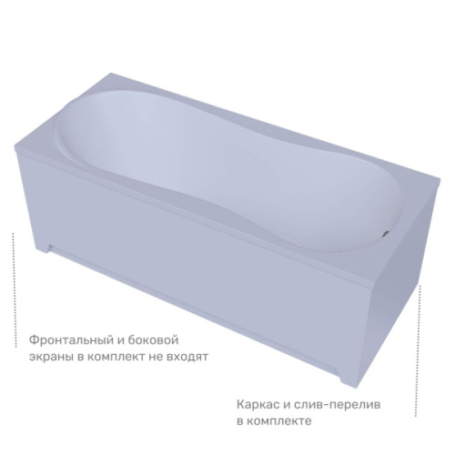 Ванна акриловая Акватек Афродита 170x70 см без гидромассажа AFR170-0000024 (детальная фотография), акриловые