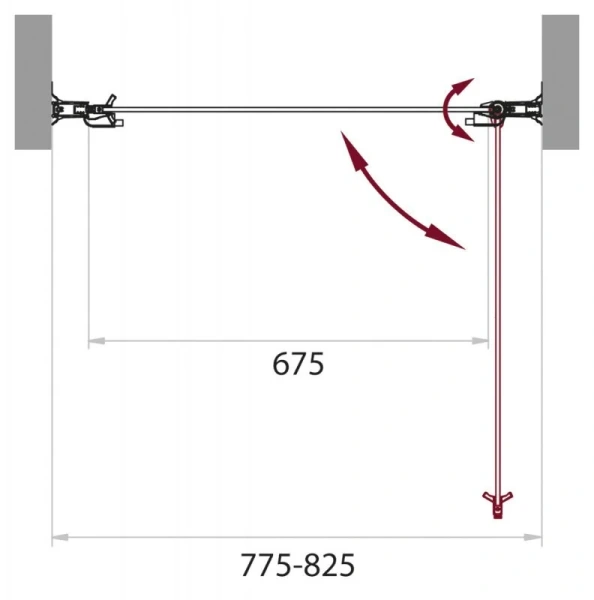 Душевая дверь в нишу BelBagno Sela 80 см стекло прозрачное SELA-B-1-80-C-Cr (детальная фотография), современные, hi-tech