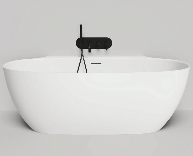 Ванна из искусственного камня Salini Alda Wall 170x90 см белый матовый 101925M (детальная фотография), искусственный камень