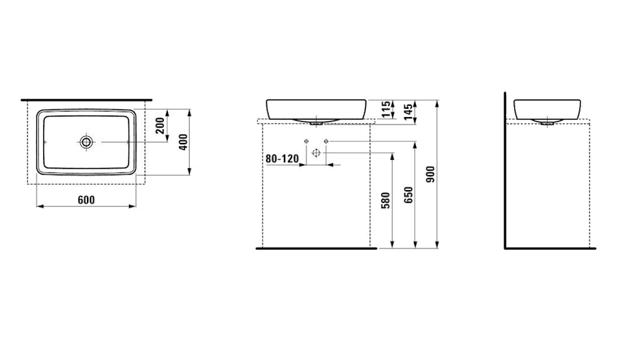 Схема (детальная фотография), в форме чаши, прямоугольной формы