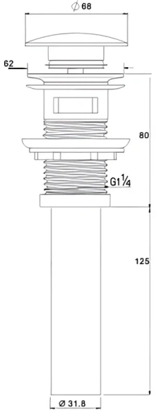Донный клапан WeltWasser WW PP MT-BL клик-клак 10000003732 (детальная фотография), по запросу