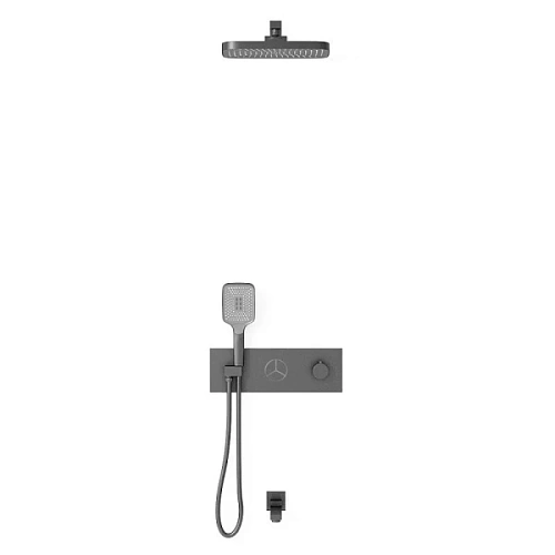 Душевой комплект Vincea вороненая сталь - фото 3