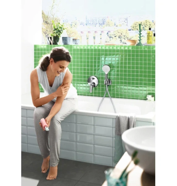 Смеситель для душа Hansgrohe Novus хром 71046000 (детальная фотография), современные, hi-tech