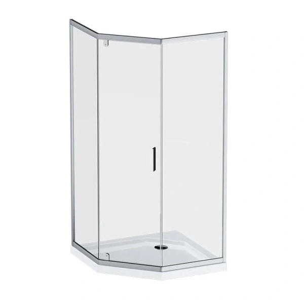 Душевой уголок Am.Pm Gem 90x90 см стекло прозрачное, профиль хром W90G-405-090MT (детальная фотография)