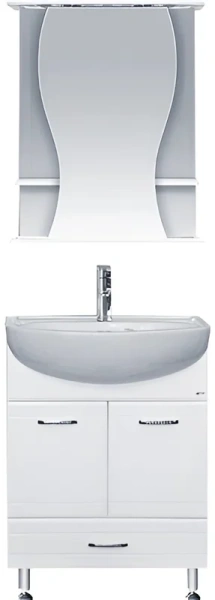 Зеркальный шкаф с подсветкой Misty Карина Э-Крн02060-01Св 60 см МДФ (детальная фотография), в наличии