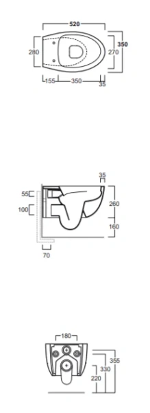 Схема (детальная фотография), безободковые, с антивсплеском