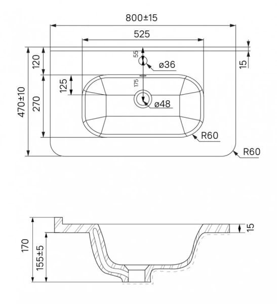 Тумба с раковиной напольная IDDIS Brick 80 см белая BRI80WFi95K (детальная фотография) index_1