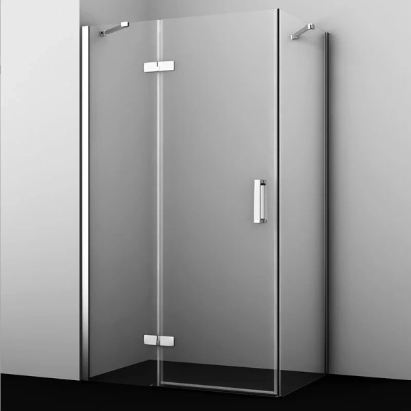 Душевой уголок WasserKRAFT Aller 120х80 см левый, ручка белая 10H06LWHITE (детальная фотография)