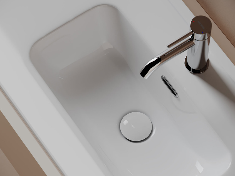 Раковина Ceramicanova Compact 91 см белая CN7030 (детальная фотография), белые