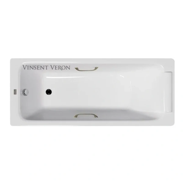 Чугунная ванна Vinsent Veron Italon VIT1707045H/VH0012BR, 170 x 70 см, ручки бронза, цвет белый (детальная фотография)