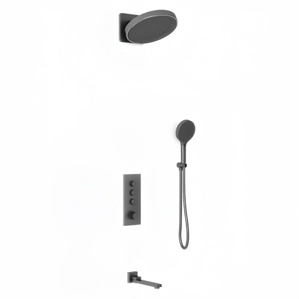 Душевой комплект Vincea Inspire вороненая сталь VSFW-433TI3GM (детальная фотография)