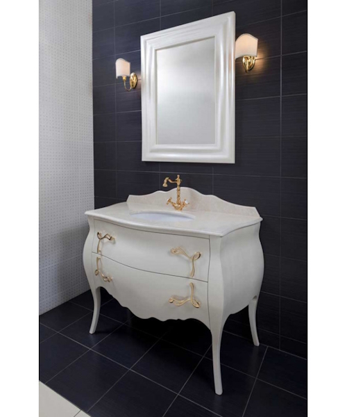 Зеркало, цвет рамы перламутр бежевый глянец, La Beaute Holly SHO76100LMBL (детальная фотография) index_1