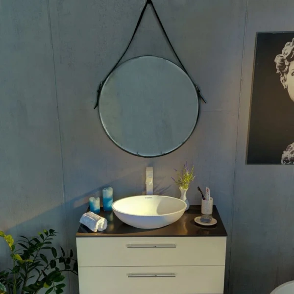 Раковина Montebianco Conca 48 см белая матовая 12093 (детальная фотография), в форме чаши, круглой формы