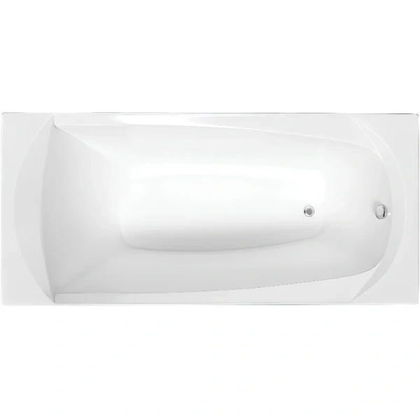 Ванна акриловая 1MarKa Elegance 01эл1670кп, 160 x 70 см, цвет белый (детальная фотография), современныe, hi-tech