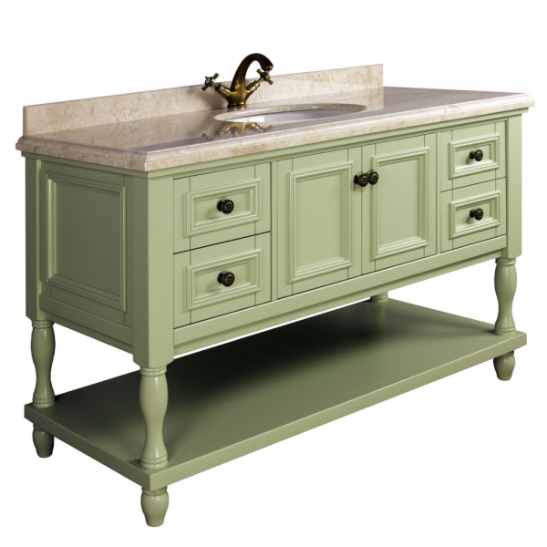 Тумба, цвет фисташковый, Tessoro EDEN TS-8002-C-P (детальная фотография), классика, ретро