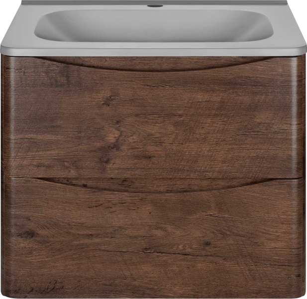 Тумба под раковину подвесная Vincea Paola 58,9 см R.Wood VMC-2P600RW (детальная фотография), комплект (набор)