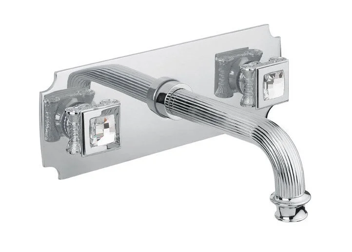 Смеситель для раковины Cezares Olimp хром, ручки Swarovski OLIMP-BLS2-01-Sw (детальная фотография), двухвентильные