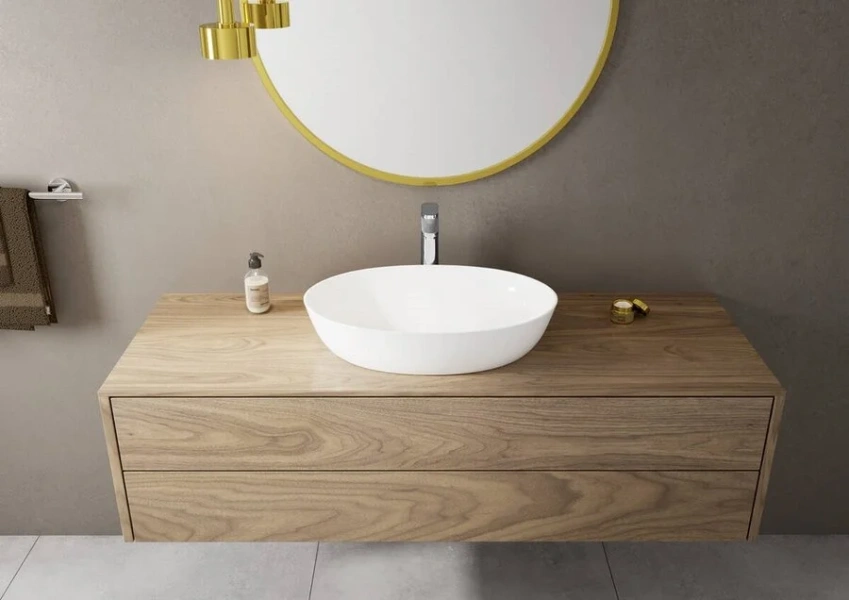 Смеситель для раковины Hansgrohe Vernis Blend 71552 со сливной гарнитурой (детальная фотография), современные, hi-tech