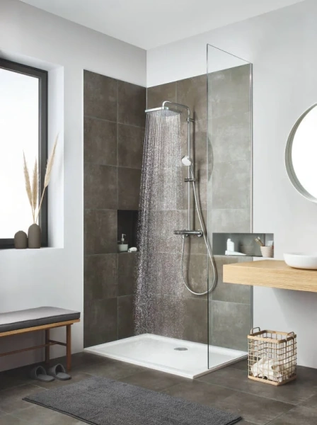 Душевая стойка Grohe Tempesta Cosmopolitan хром 26689000 (детальная фотография), со смесителем