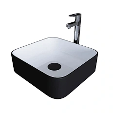 Раковина Grossman 38,5 см белая/черная