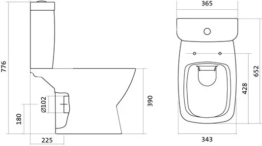Унитаз компакт Santek Нео с крышкой дюропласт 1WH302418 (детальная фотография), в наличии index_1