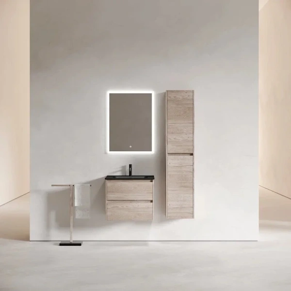 Тумба под раковину подвесная Sancos Libra 60 см дуб галифакс натуральный LB60EG (детальная фотография), под дерево