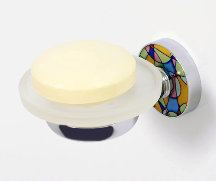 Мыльница WasserKRAFT Diemel настенная K-2229 (детальная фотография), металлические, стеклянные