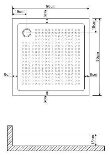 Душевой поддон Grossman 90х90 см акрил GR-119109020 (детальная фотография), недорогие