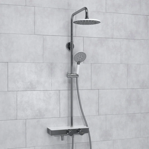 Душевая стойка WasserKRAFT Aller хром A113.067.058.CH Thermo (детальная фотография), хром