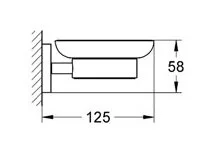 Мыльница Grohe Essentials хром 40444001 (детальная фотография), современные, hi-tech