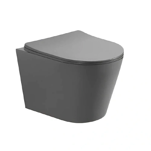Унитаз подвесной Акватек Вега серый матовый - фото 4