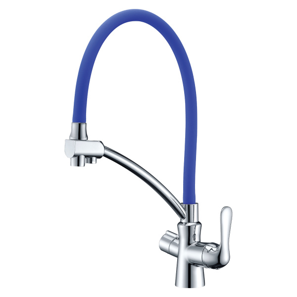 Смеситель для питьевой воды Lemark Comfort хром/синий LM3070C-Blue (детальная фотография)