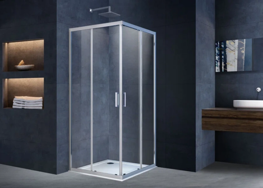Душевой уголок Vincea Alpha 100х100 см стекло прозрачное VSS-3AL100CL (детальная фотография), хром