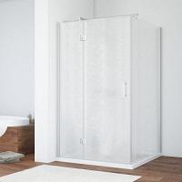 Душевой уголок профиль матовый хром стекло шиншилла Vegas-glass