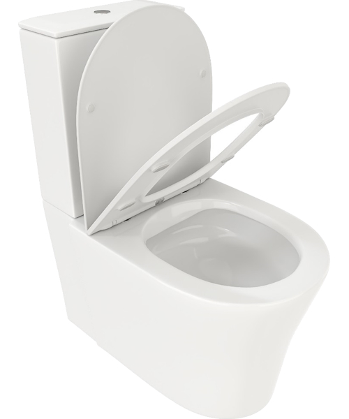 Унитаз компакт Ceruttispa Santa безободковый CT8916 (детальная фотография), напольные