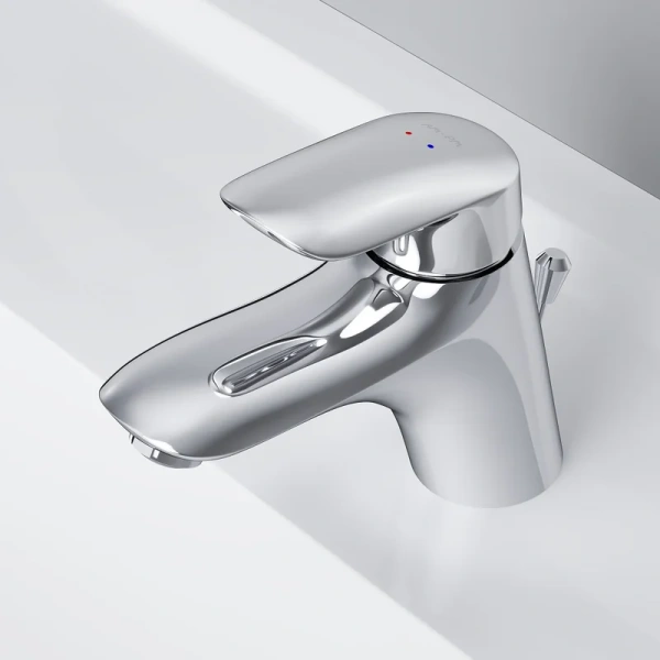 Смеситель для раковины AM.PM. Bliss L излив 146 мм хром F5382132 (детальная фотография), с 1 монтажным отверстием