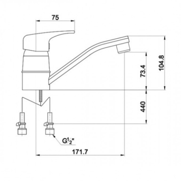 Схема (детальная фотография), для раковины